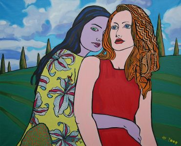 Люба и смерть / холст, масло / 100×120 см / 2009г. Жанна Капустникова