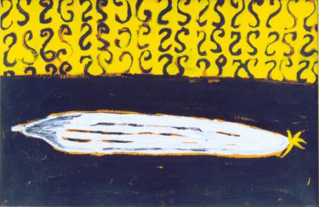 Белый огурец / картон, темпера / 1994г. Жанна Капустникова