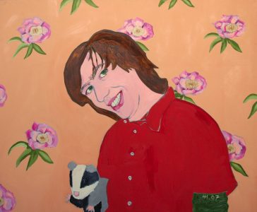 Мальчик и барсук / холст, масло / 100х120 см / 2007г. Жанна Капустникова