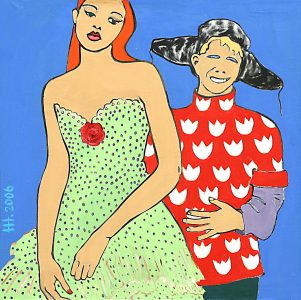 Нелюбовь — 2 / холст, масло / 100×100 см / 2006г. Жанна Капустникова