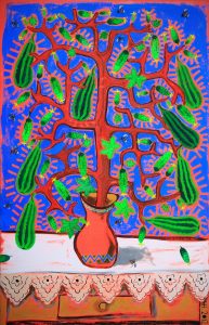 Опыление / холст, темпера , акрил / 140×90 см / 2012г. Жанна Капустникова