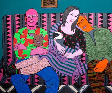 Семья лесника / холст, акрил, темпера / 100х120 см / 2015г. Жанна Капустникова