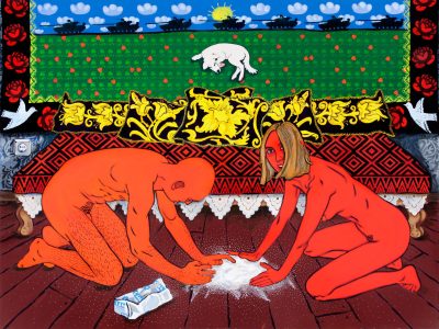 Соль каменная / холст, темпера, акрил / 150х200 см / 2015 г. Жанна Капустникова, серия ДРУГИЕ ДОЖИНКИ