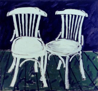 Стулья / холст, темпера / 94х97 см / 1994г. Жанна Капустникова