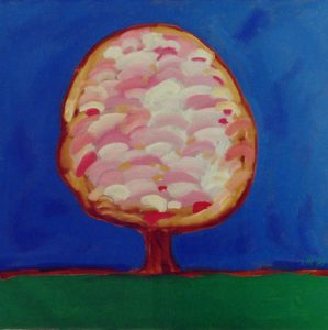 Цветущее дерево / холст, масло / 100х100 см / 1995г. Жанна Капустникова